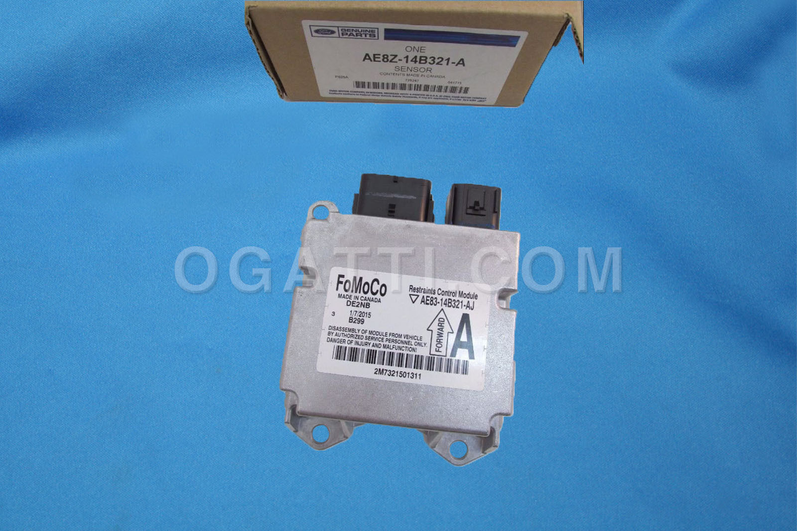 Brand New OEM SENSOR ASY - AIR BAG AE8Z-14B321-A |14B321| - Imagen 3