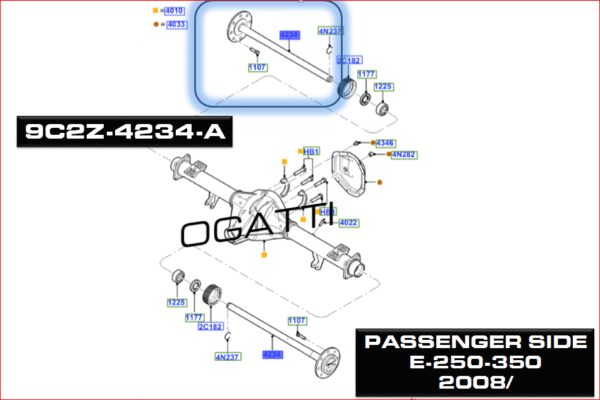 Brand New OEM SHAFT ASY - REAR AXLE 9C2Z-4234-A |4234|