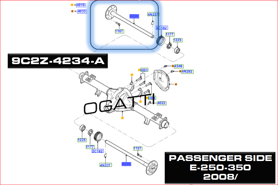 Brand New OEM SHAFT ASY - REAR AXLE 9C2Z-4234-A |4234|