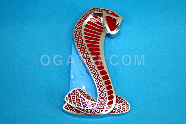 Brand New OEM FORD FRONT FENDER SNAKE COBRA RED Emblem RH PASSENGER SIDE MUSTANG SHELBY GT-500 2007-2014 7R3Z-16098-AA