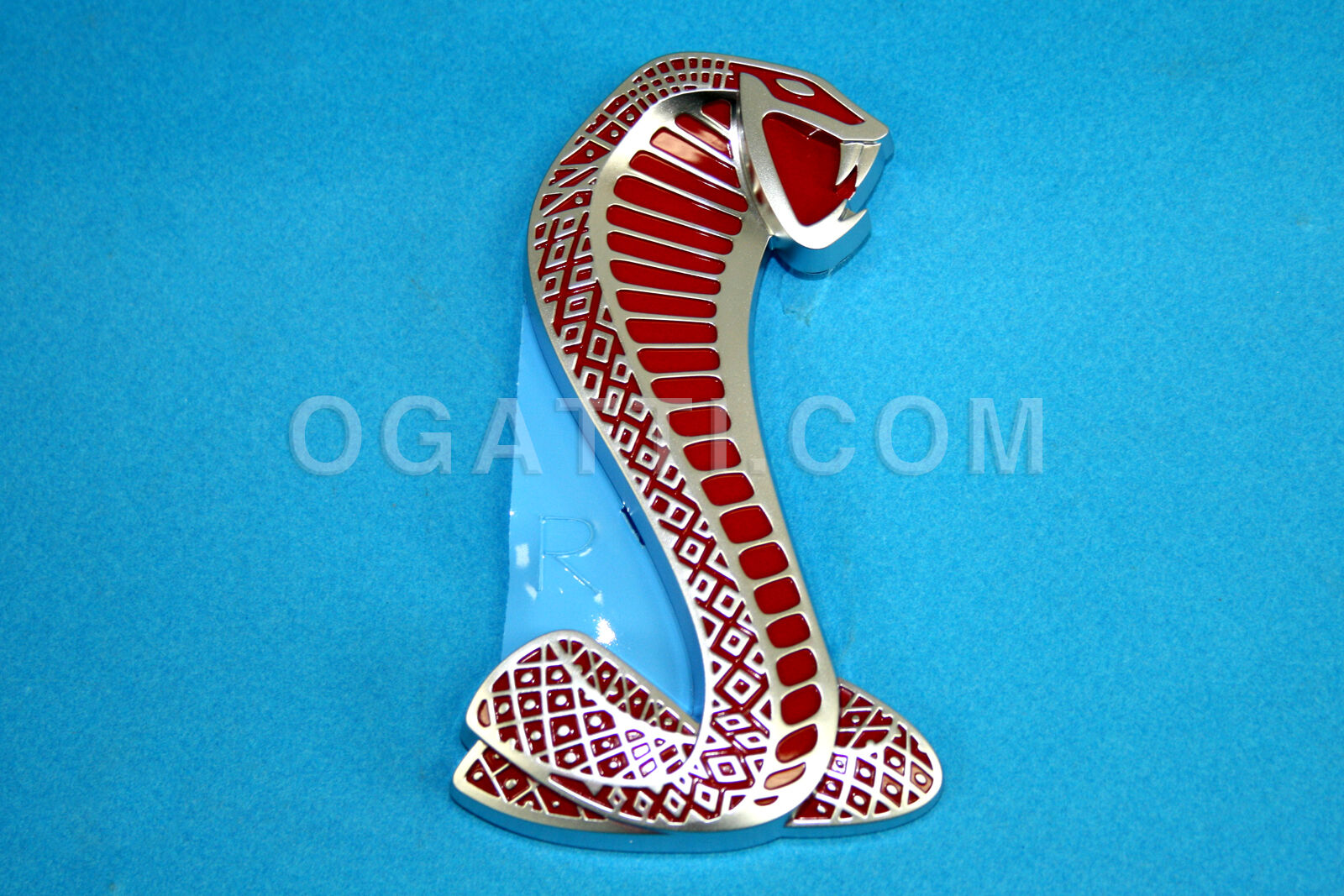 Brand New OEM FORD FRONT FENDER SNAKE COBRA RED Emblem RH PASSENGER SIDE MUSTANG SHELBY GT-500 2007-2014 7R3Z-16098-AA