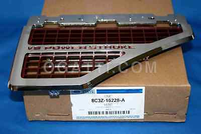 Title: BRAND NEW OEM NAMEPLATE VENT V8 POWER STROKE FOR FENDER F250-350-450-550 VERSION 2006-2010 8C3Z-16228-A RH PASSENGER SIDE