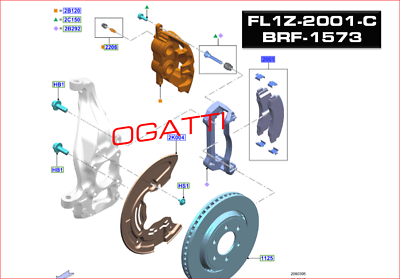 Brand New OEM KIT - BRAKE LINING FL1Z-2001-C |2001|