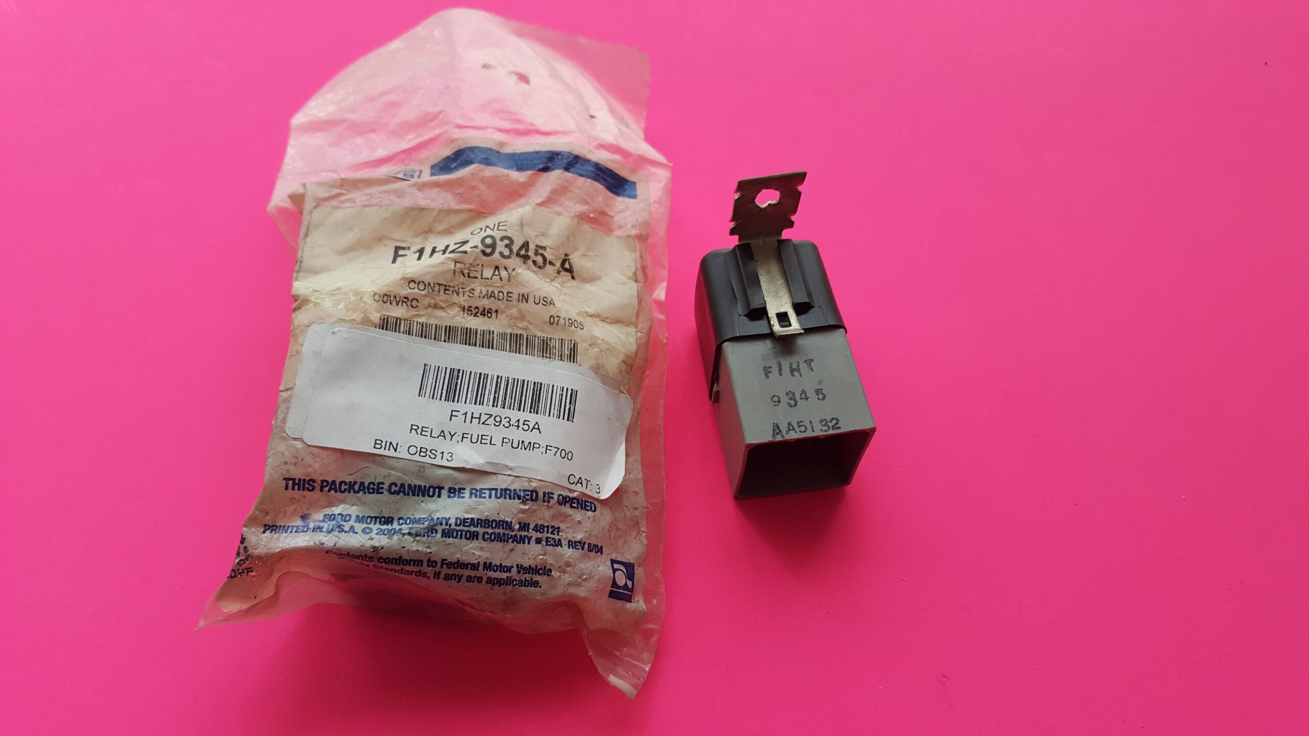 BRAND NEW FORD OEM RELAY BLACK MICRO-MULTI FUNCTION RELAY FUEL PUMP F1HZ-9345-A - Imagen 3