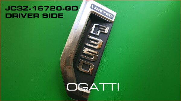 BRAND NEW OEM NAMEPLATE FOR FENDER F350 LIMITED VERSION DRIVER SIDE  2017-2018 JC3Z-16720-GD