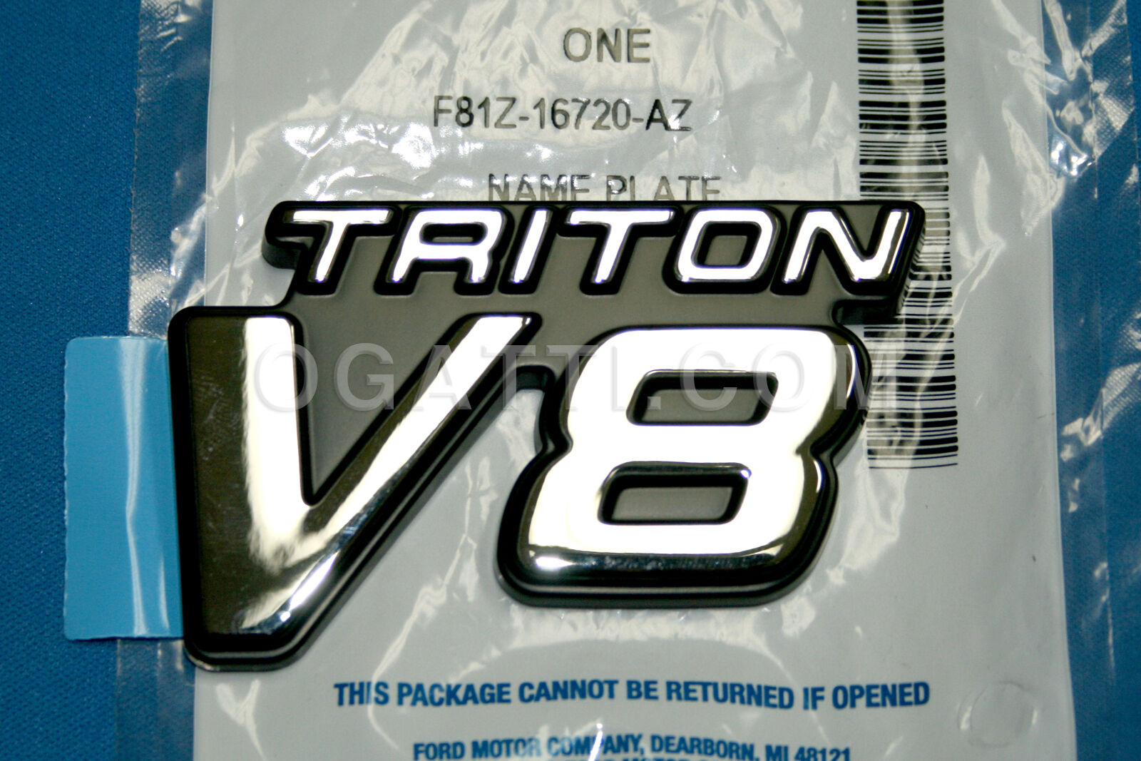 BRAND NEW OEM NAMEPLATE FOR FENDER TRITON V8 VERSION 1999-2004 F81Z-16720-AZ PASSENGER SIDE OR DRIVER SIDE - Imagen 3