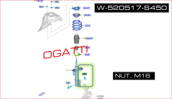 Brand New OEM NUT - HEX. - FLANGED W520517-S450 |W520517|