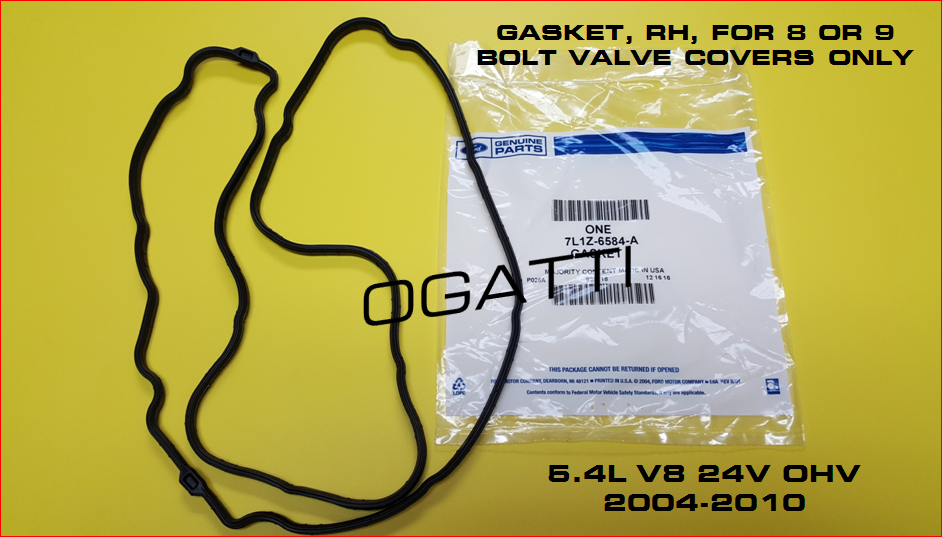 Brand New OEM Valve Cover Gasket - VALVE ROCKER ARM COVER RH 8-9 BOLTS | 5.4L V8 24V OHV |4.6L V8 24V SOHC EFI 7L1Z-6584-A - Imagen 5