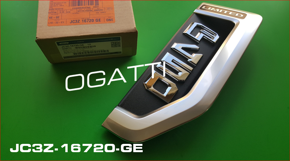 BRAND NEW OEM NAMEPLATE FOR FENDER F450 LIMITED VERSION 2016-2019 PASSENGER SIDE RH JC3Z-16720-GE - Imagen 2