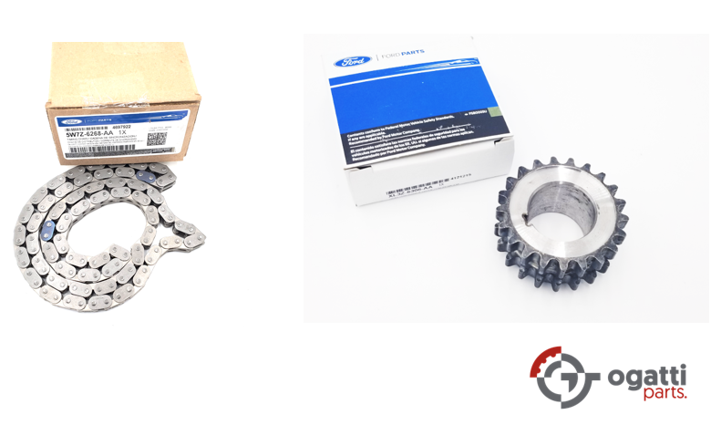 Brand New OEM Gear Crankshaft and Chain - Timing 4.6L, 2 Pieces Engine Repair Kit (OG-60-4.6L-2-11) - Imagen 2
