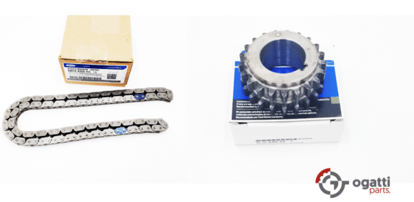 Brand New OEM Gear Crankshaft and Chain - Timing 4.6L, 2 Pieces Engine Repair Kit (OG-60-4.6L-2-11)