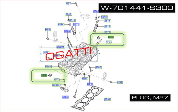 Brand New OEM PLUG - WATER JACKET W701441-S300 |W701441|