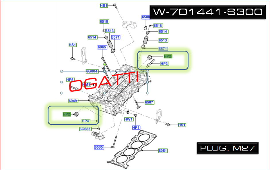 Brand New OEM PLUG - WATER JACKET W701441-S300 |W701441|