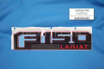 BRAND NEW OEM FENDER EMBLEM 2016-2020 FORD F150 LARIAT RED AND BLACK LH DRIVER SIDE GL3Z-16720-F