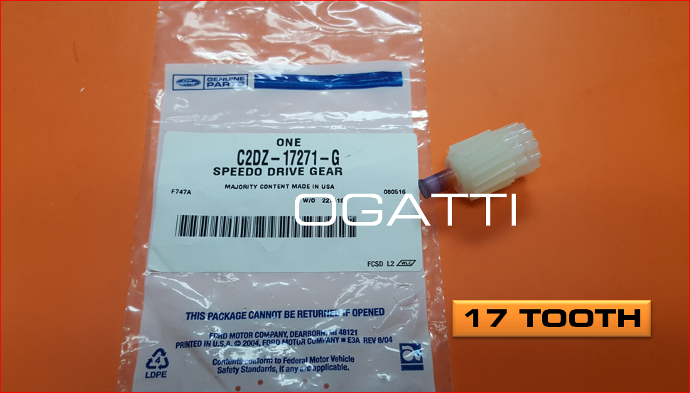 BRAND NEW FORD OEM TRANSMISSION SPEEDOMETER DRIVEN GEAR 17 TOOTH Color Clear C2DZ-17271-G - Imagen 3