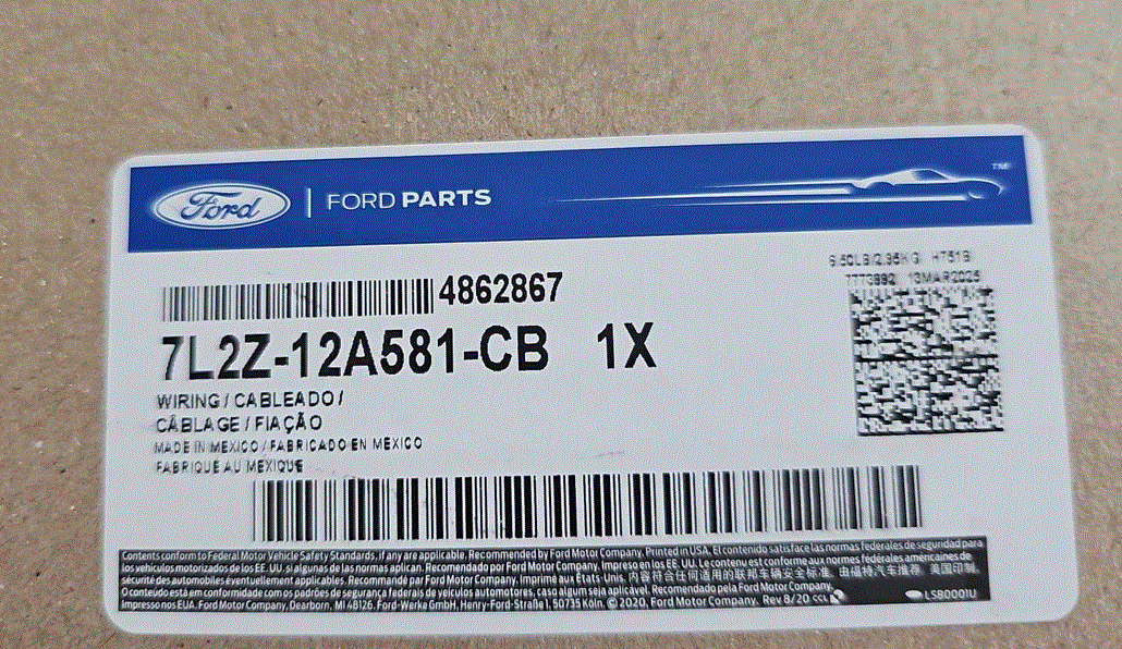 Brand New OEM Engine Wiring EXPLORER, SPORT TRAC 2005-2010 4.0L V6 12V SOHC 2019-2023 7L2Z-12A581-CB - Imagen 7