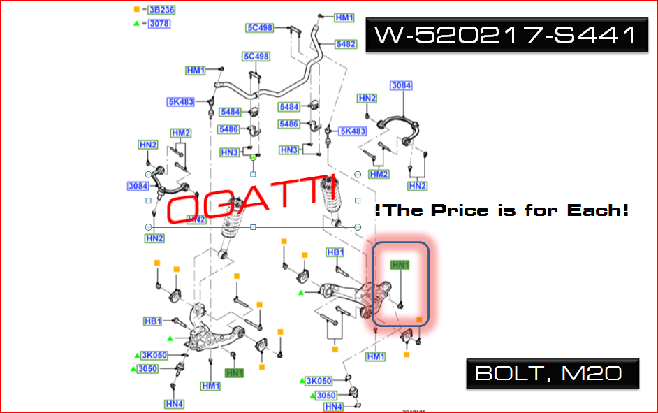 Brand New OEM NUT - HEX. W520217-S441 |W520217| - Imagen 3