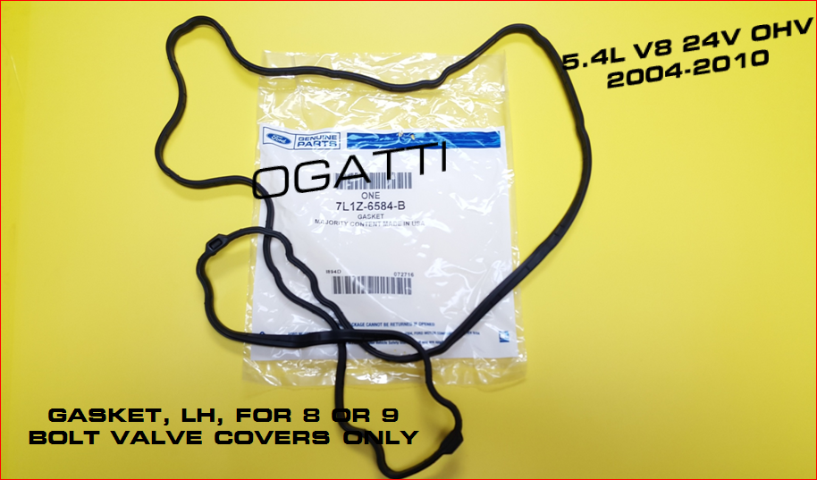 Brand New OEM Valve Cover Gasket - VALVE ROCKER ARM COVER LH Driver side 8-9 BOLTS | 5.4L V8 24V OHV |4.6L V8 24V SOHC EFI 7L1Z-6584-B - Imagen 6
