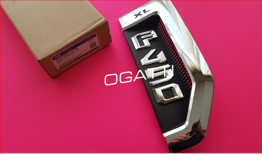 BRAND NEW OEM NAMEPLATE FOR FENDER F450 XL VERSION PASSENGER SIDE 2017-2021 HC3Z-16720-AE - Imagen 2