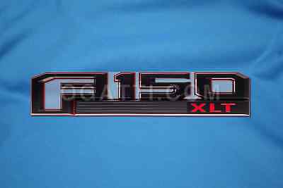 BRAND NEW OEM FENDER EMBLEM 2015-2017 FORD F150 XLT RED PASSENGER SIDE GL3Z-16720-C - Imagen 2