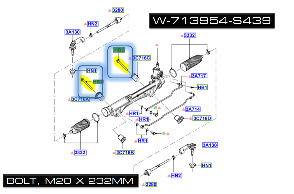 Brand New OEM BOLT W713954-S439 |W713954|