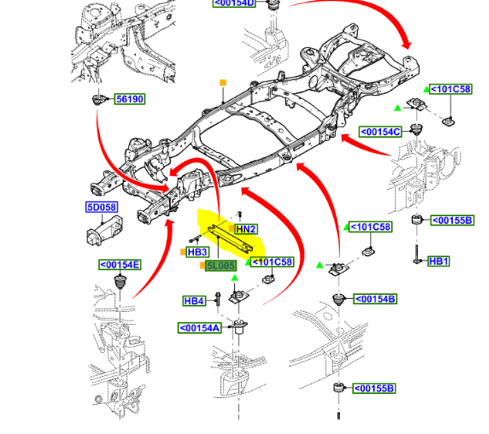 BRAND NEW OEM FRAME RAIL CROSSMEMBER SUPPORT CHASIS EXPEDITION, F-150, NAVIGATOR 2009-2017 9L3Z-5025-A - Imagen 3