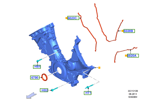 Brand New OEM  Engine Front Cover Housing F-150 2013-2015 5.0L V8 32V DOHC EFI BL3Z-6019-B