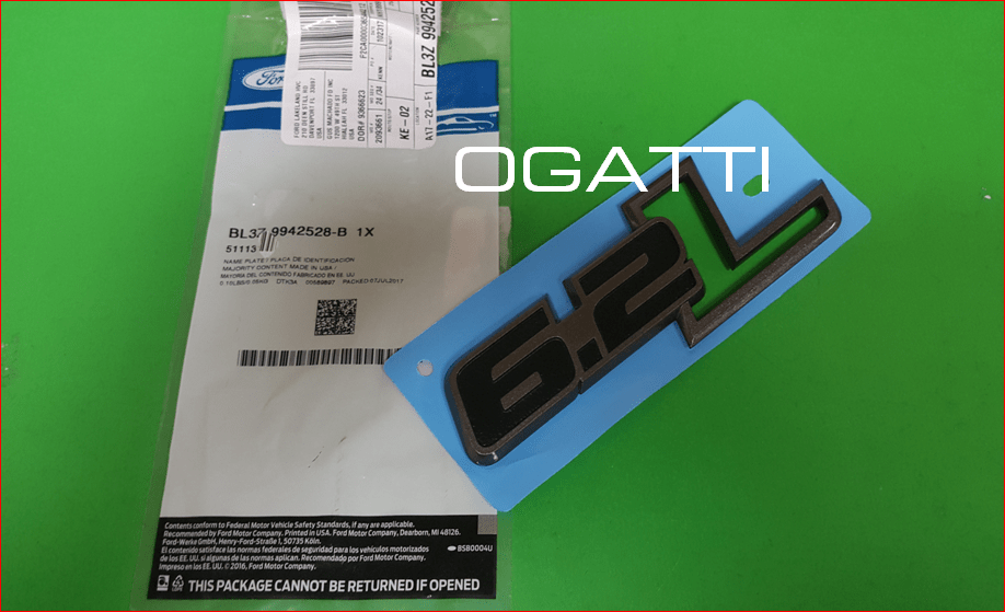 BRAND NEW OEM NAMEPLATE EMBLEM 6.2L FORD FENDER RAPTOR F-150 BL3Z-9942528-B - Imagen 3