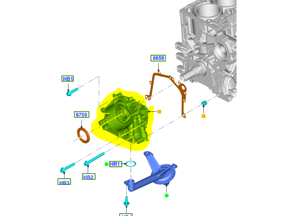 Brand New OEM  Engine Oil Pump, ZETEC 1.6 DOHC EFI FIESTA 2014-2019 CN1Z-6600-B