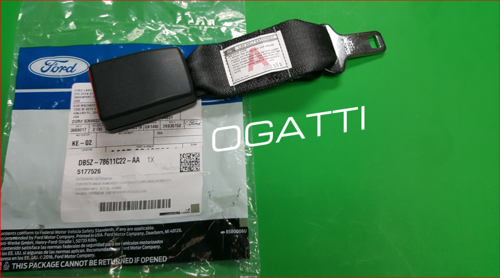 OEM F MULTIPLE Seat Belt Extension Extender 2012 EXPLORER, CMAX, FUSION, LINCOLN DB5Z-78611C22-AA - Imagen 3