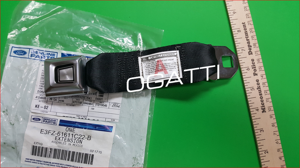 OEM F MULTIPLE Seat Belt Extension Extender 1975-1996 NOS FORD BRONCO F-100-350 - Imagen 3