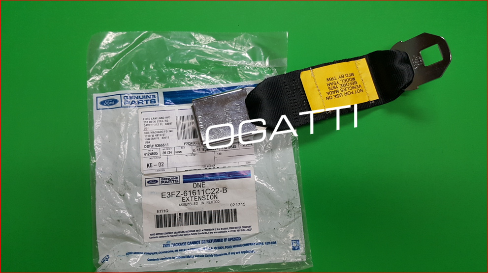 OEM F MULTIPLE Seat Belt Extension Extender 1975-1996 NOS FORD BRONCO F-100-350 - Imagen 6