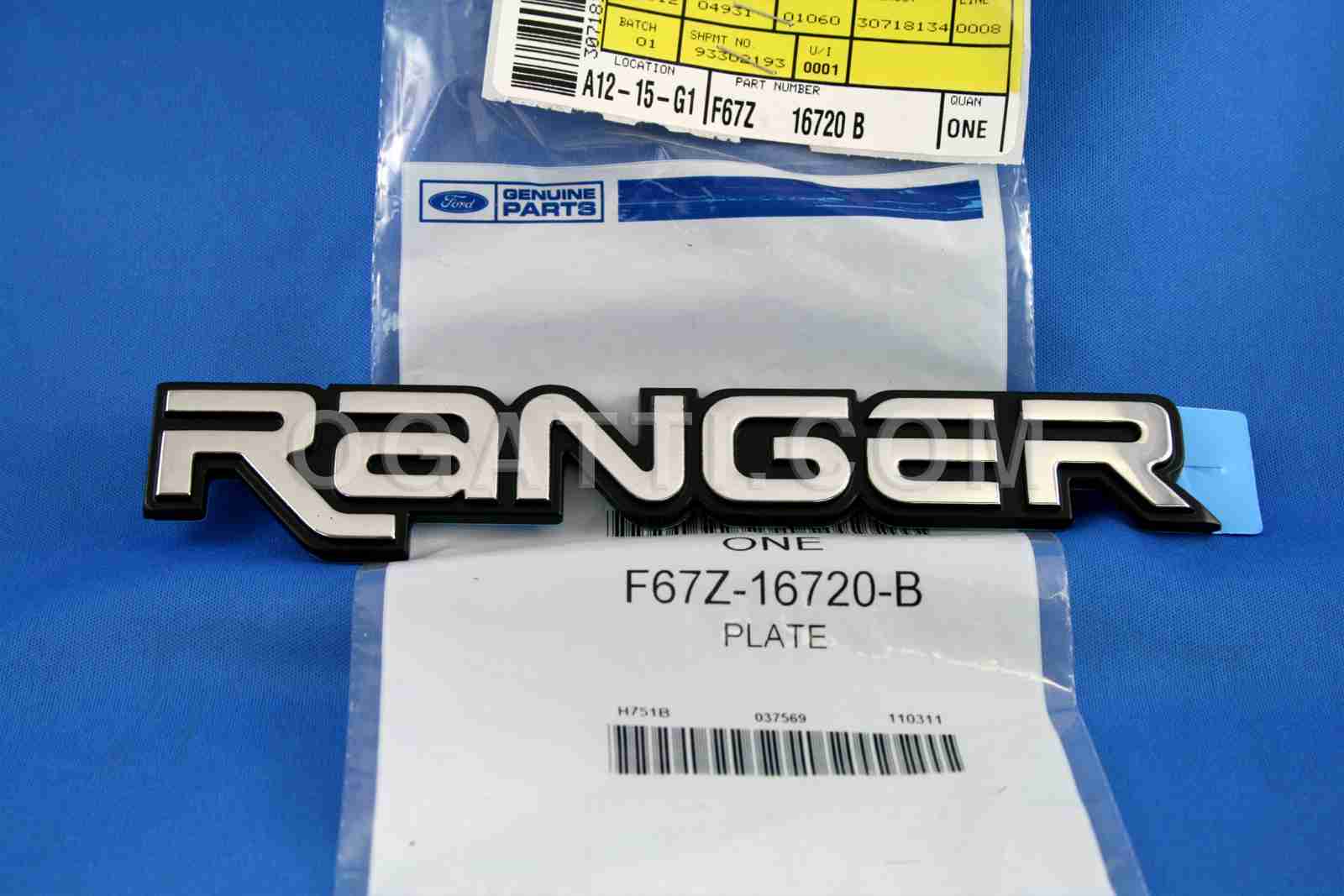 Brand New OEM Ford Ranger Emblem 1996-2005 Fenders Original Part - Genuine OEM #F67Z-16720-B - Imagen 4