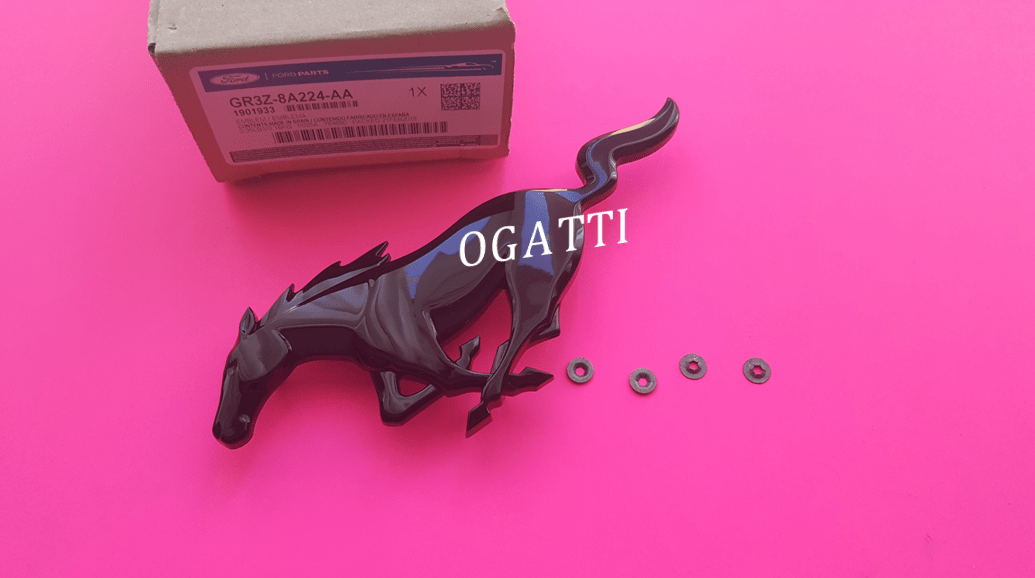 BRAND NEW OEM BLACK PONY GRILLE EMBLEM WITH 3 CLIPS MUSTANG 2015-2017 GR3Z-8A224-AA | W-708203-S437M - Imagen 4