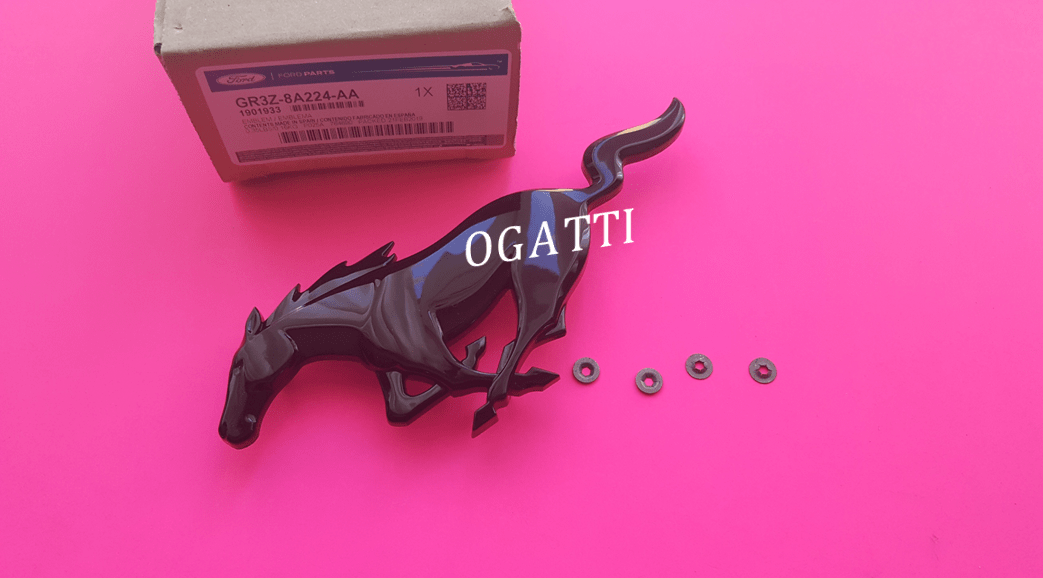 BRAND NEW OEM BLACK PONY GRILLE EMBLEM WITH 3 CLIPS MUSTANG 2015-2017 GR3Z-8A224-AA | W-708203-S437M - Imagen 7