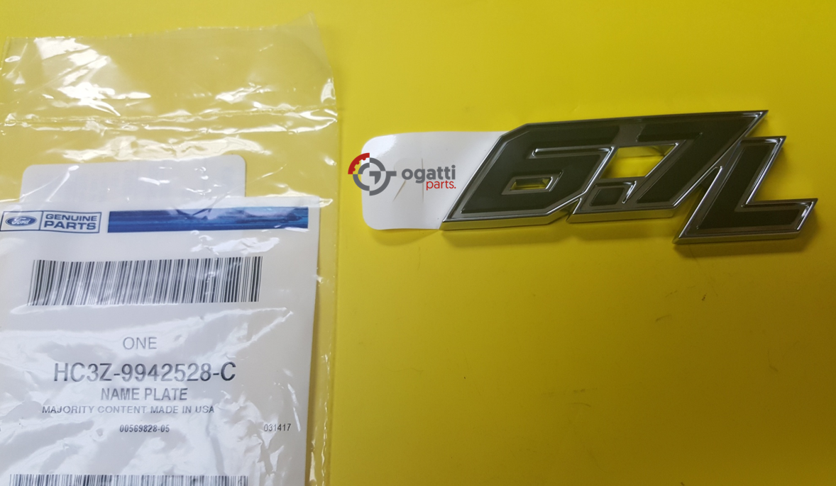 BRAND NEW OEM 6.7L NAMEPLATE ON DOOR F250, F-350, F-450, F-550 ALL VERSION 2016-2022 HC3Z-9942528-C RH Passenger Side - Imagen 3