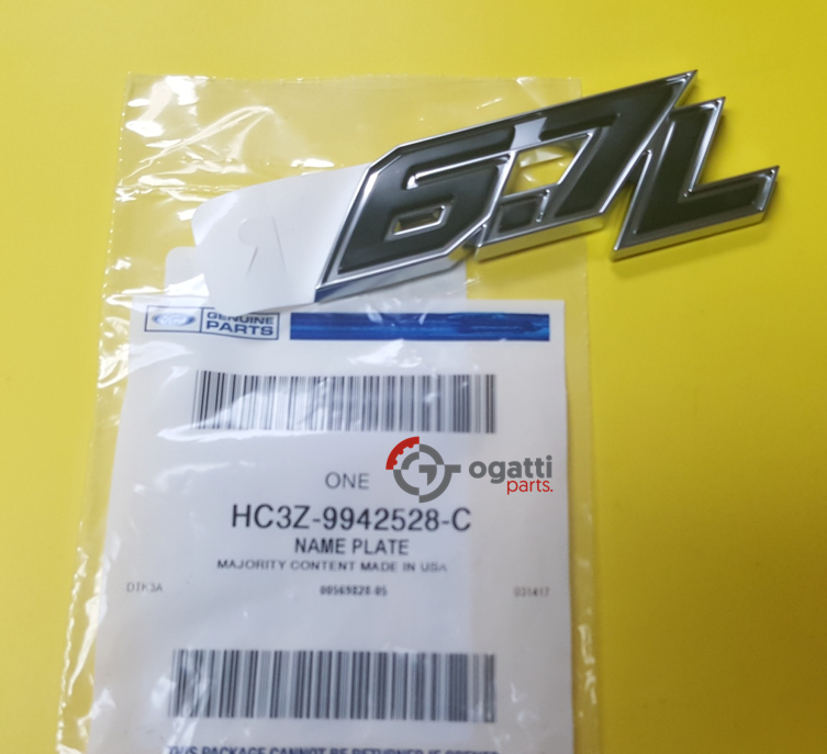 BRAND NEW OEM 6.7L NAMEPLATE ON DOOR F250, F-350, F-450, F-550 ALL VERSION 2016-2022 HC3Z-9942528-C RH Passenger Side - Imagen 4