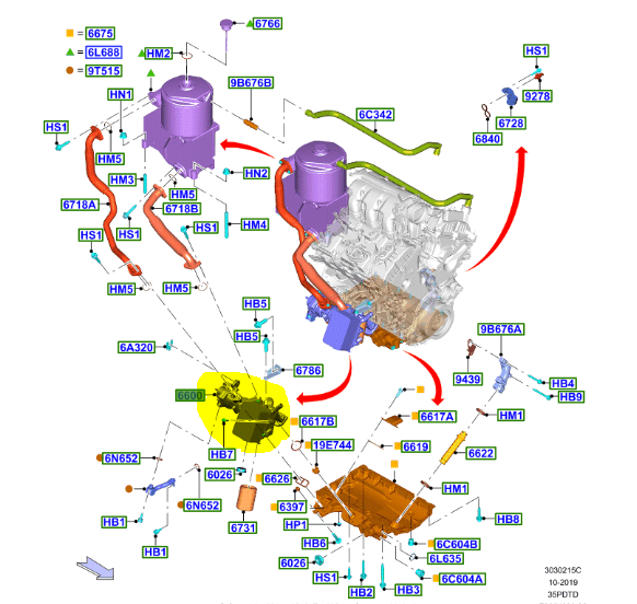 Brand New OEM  Engine Oil Pump 3.5L DOHC TURBO 2016/ FORD GT HG7Z-6600-A