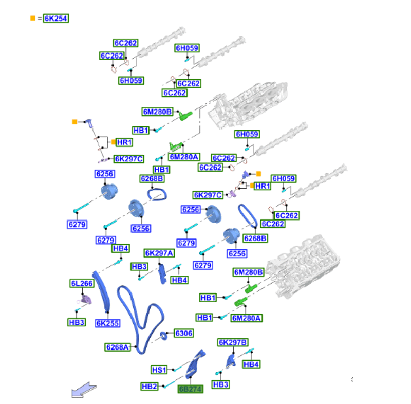 Brand New OEM Arm Timing Chain GUIDE- 3.3L DOHC VCT V6 EXPLORER, F-150 3.3L, eXPLORER 3.3L TRANSIT | 2017-2020 3.5L DOHC, 3.7L BL3Z-6K255-A - Imagen 8