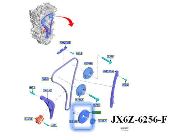 Brand New OEM GEAR CRANKSHAFT DRIVE 1.5L DRAGON ESCAPE 2019- BRONCO SPORT JX6Z-6256-F