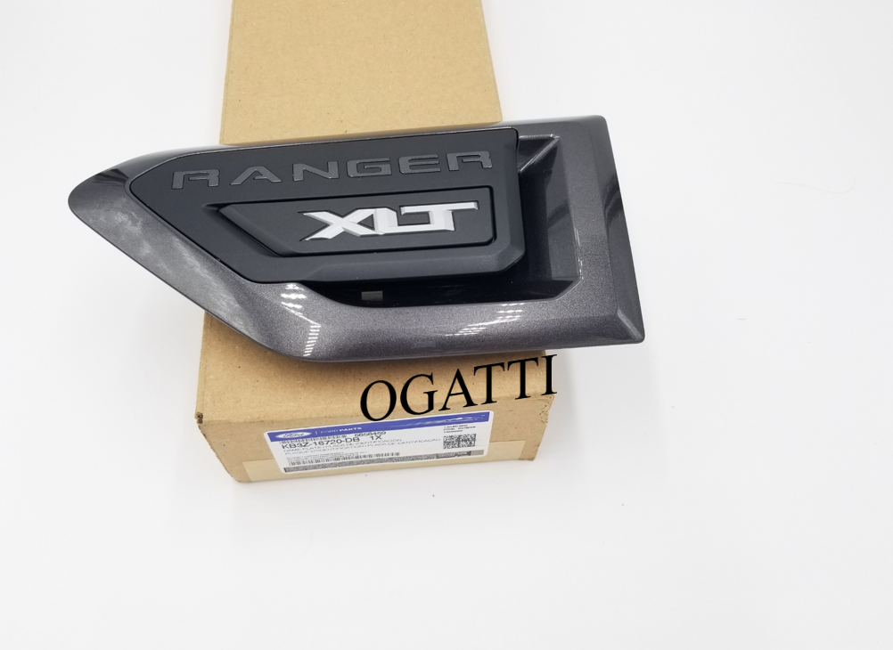 Brand New OEM VENT EMBLEM FOR RANGER XLT 2019-2020 DRIVER SIDE FOR FENDER KB3Z-16720-DB MAGNETIC BLACK