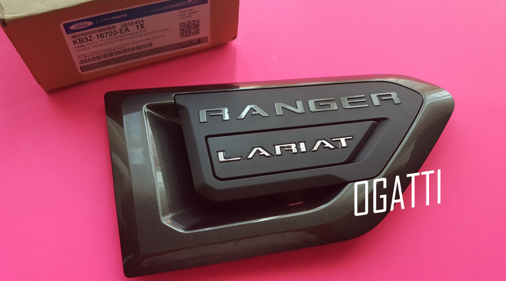 BRAND NEW OEM VENT EMBLEM FOR RANGER LARIAT 2019-2020 DRIVER SIDE LH FOR FENDER KB3Z-16720-EA - Imagen 3
