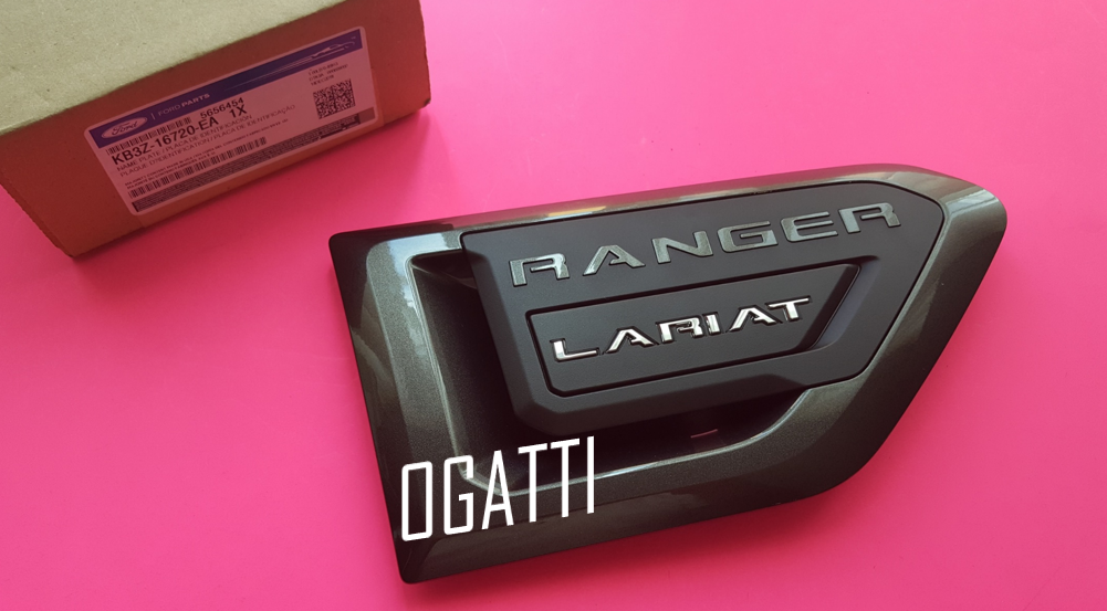 BRAND NEW OEM VENT EMBLEM FOR RANGER LARIAT 2019-2020 DRIVER SIDE LH FOR FENDER KB3Z-16720-EA - Imagen 4