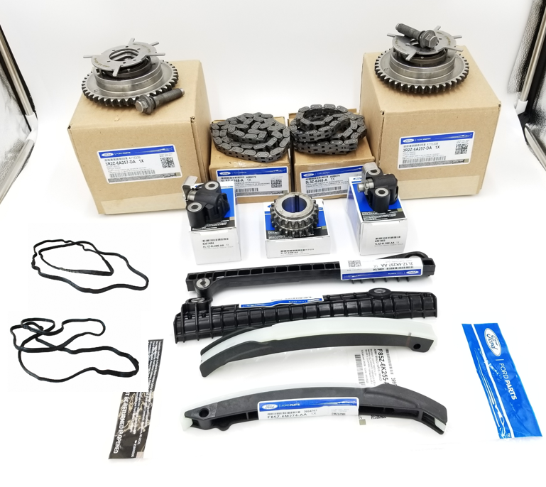 Brand New OEM Timing Chain Guides 5.4L V8, 13 Pieces, Engine Repair Kit Explorer|F-150|Expedition|F-250-350 2004-2010 (OG-60-5.4L-13-5) - Imagen 2