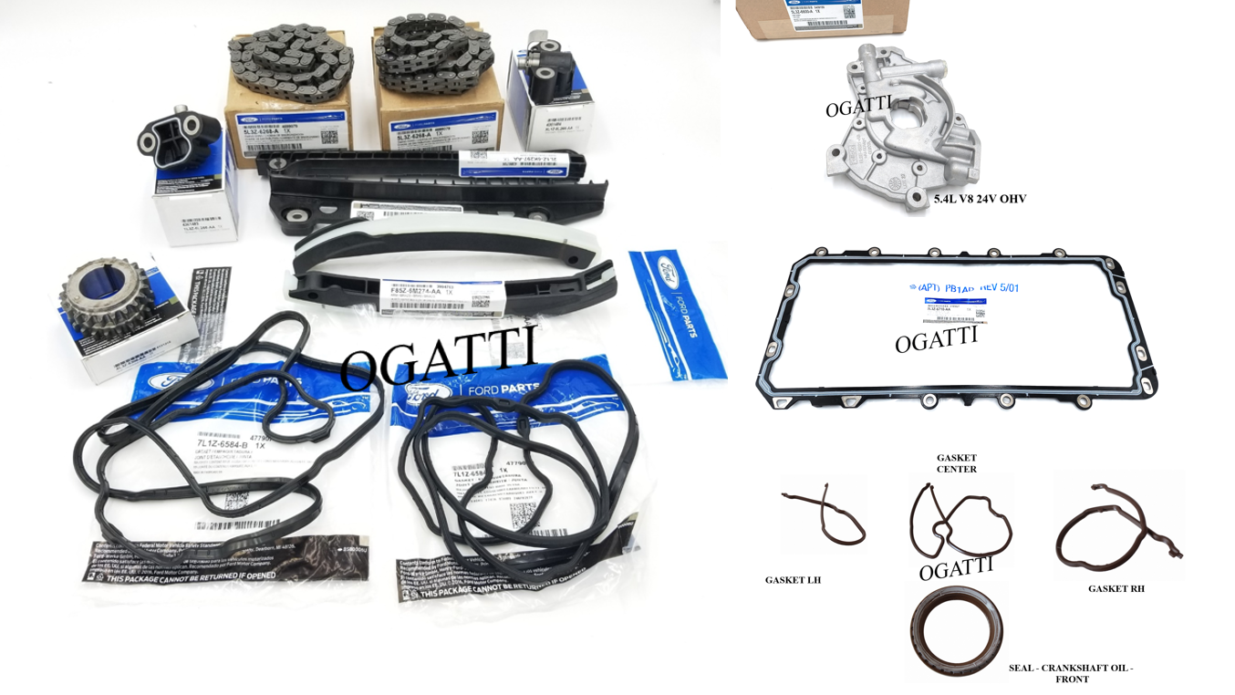 Brand New OEM Timing Chain KIT 5.4L V8, 17-4 Pieces, Engine Repair Kit Explorer|F-150|Expedition|F-250-350 2004-2010 (OG-60-5.4L-17-4) - Imagen 2