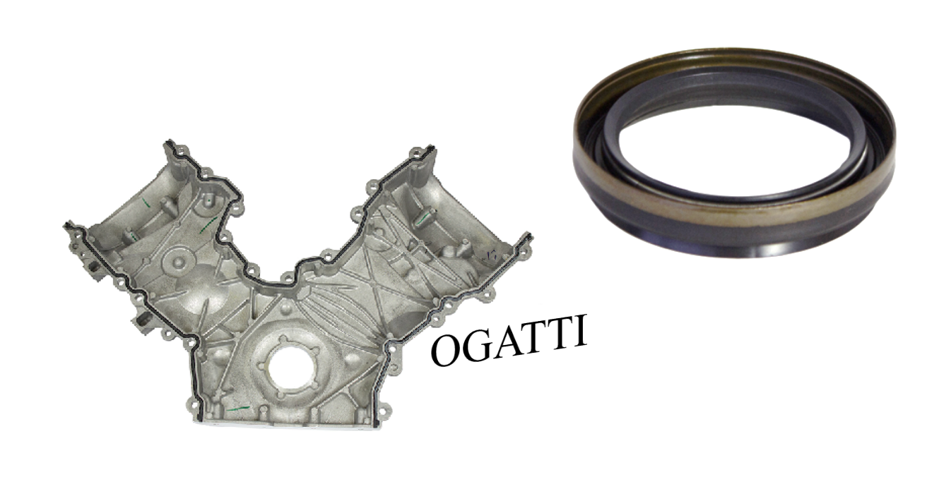 Brand New OEM Front Timing Cover and Seal | 6.2L V8 2V DOHC, 2 Pieces, Engine Repair Kit (OG-60-6.2L-2-4) - Imagen 2