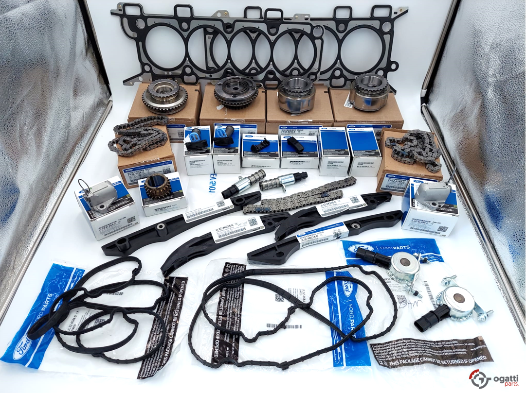 Brand New OEM Timing Chain Kit 5.0L COYOTE 32V DOHC, 2017-2020 27 Pieces, Engine Repair Kit (OG-60-5.0LC-27-1) - Imagen 3