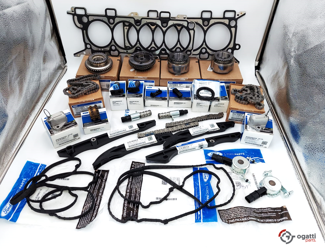 Brand New OEM Timing Chain Kit 5.0L COYOTE 32V DOHC, 2017- 28 Pieces, Engine Repair Kit (OG-60-5.0LC-28-1) - Imagen 3