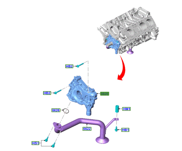 Brand New OEM  Engine Oil Pump 5.2L TIVCT PFI NA HP1 GAS F-150 2022 | MUSTANG 2019-2023 KR3Z-6600-A