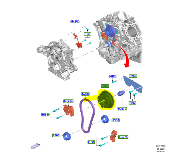 Brand New OEM Sprocket Camshaft 7.3L 2V DEVCT PFI V8, Gasoline E-150-550|F250-550 Super Duty|F-650-750 LC3Z-6256-A - Imagen 10
